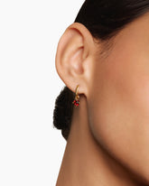 Micro Chatelaine® Drop Earrings in 18K Yellow Gold with Garnet, 5mm